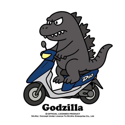 f-427-Godzilla Dio Motorcycle-T-shirt-Short Sleeve