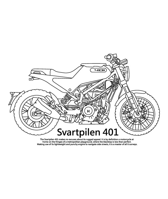 i-68-svartpilen 401 摩托車