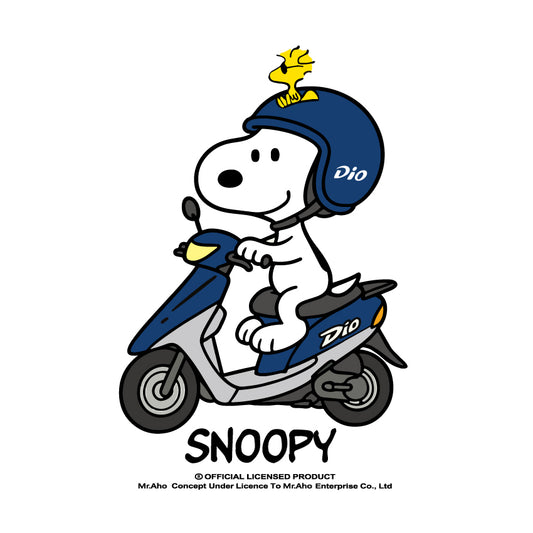 f-426-Snoopy Dio Motorcycle-T-shirt-Short Sleeve