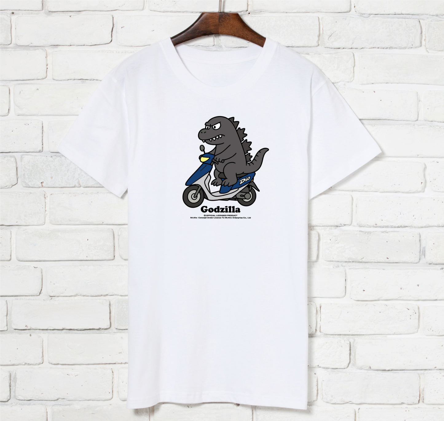 f-427-Godzilla Dio Motorcycle-T-shirt-Short Sleeve