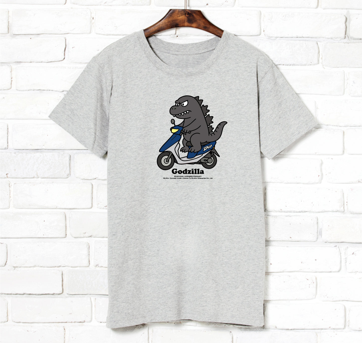 f-427-Godzilla Dio Motorcycle-T-shirt-Short Sleeve