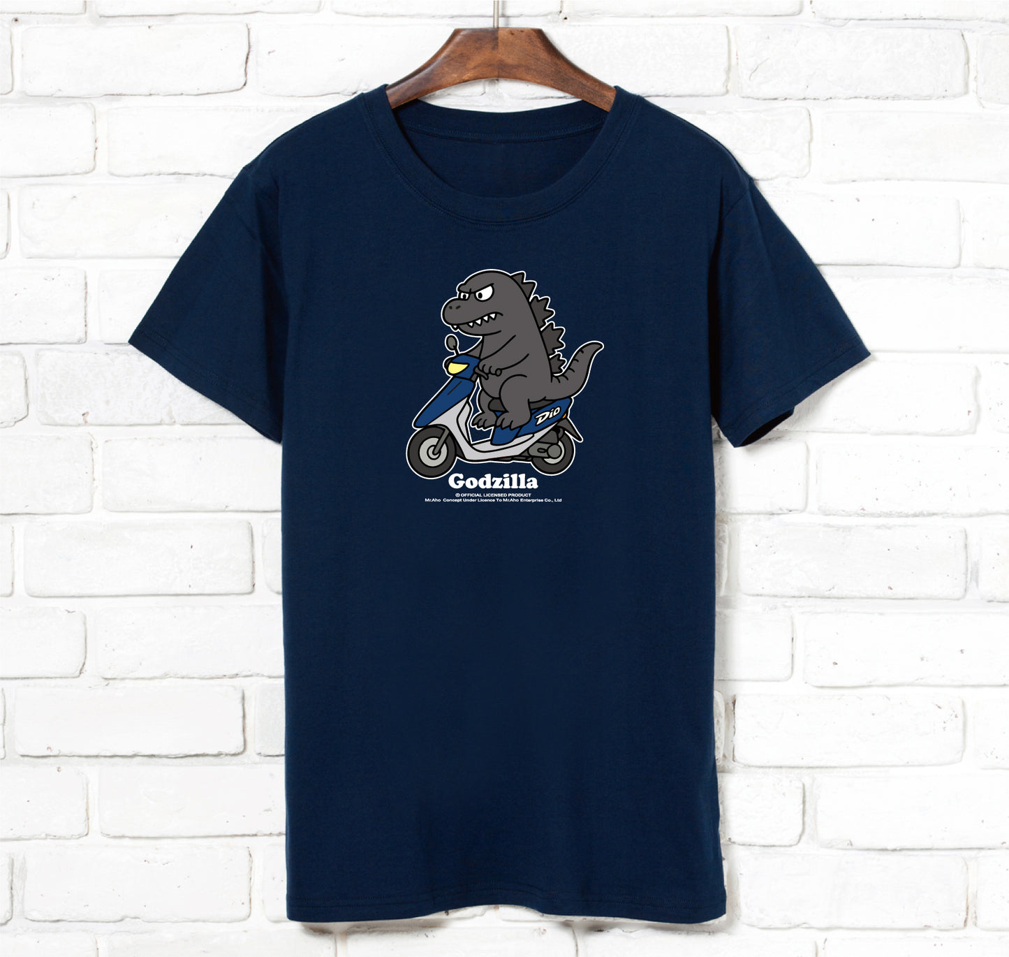 f-427-Godzilla Dio Motorcycle-T-shirt-Short Sleeve