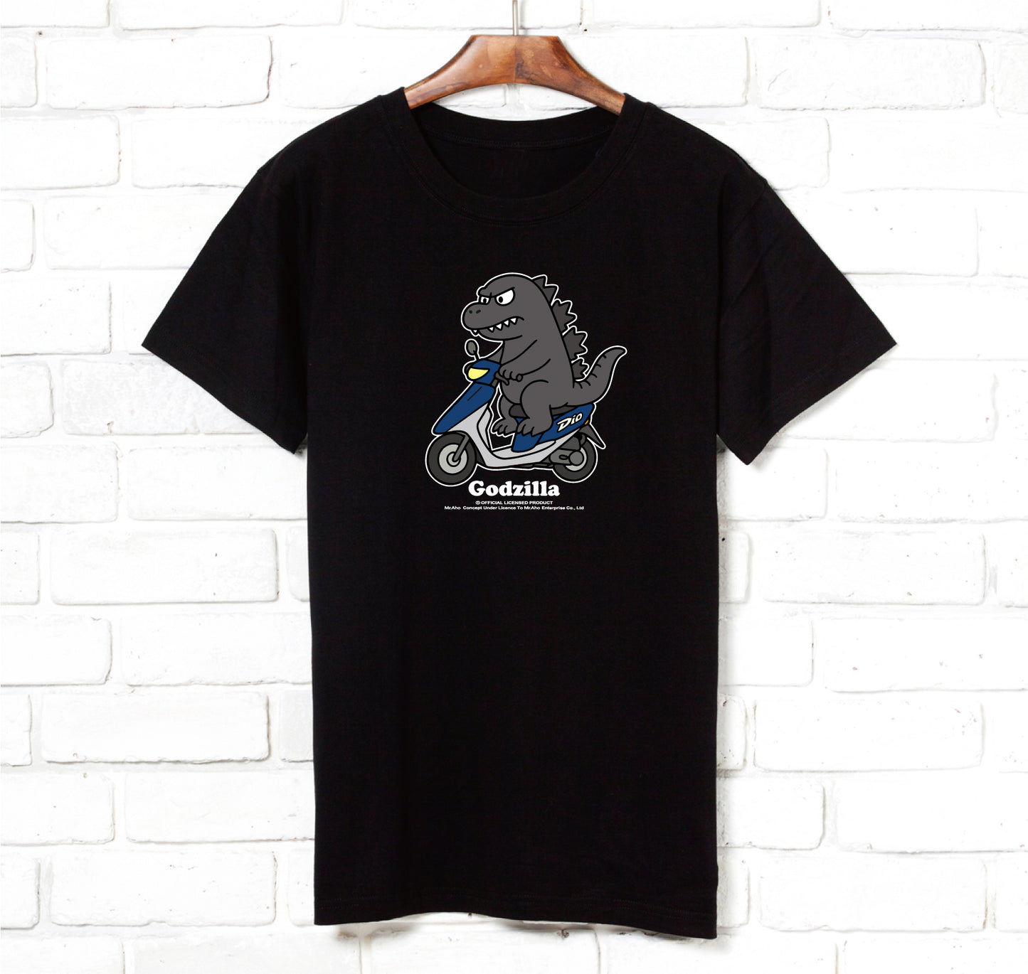 f-427-Godzilla Dio Motorcycle-T-shirt-Short Sleeve